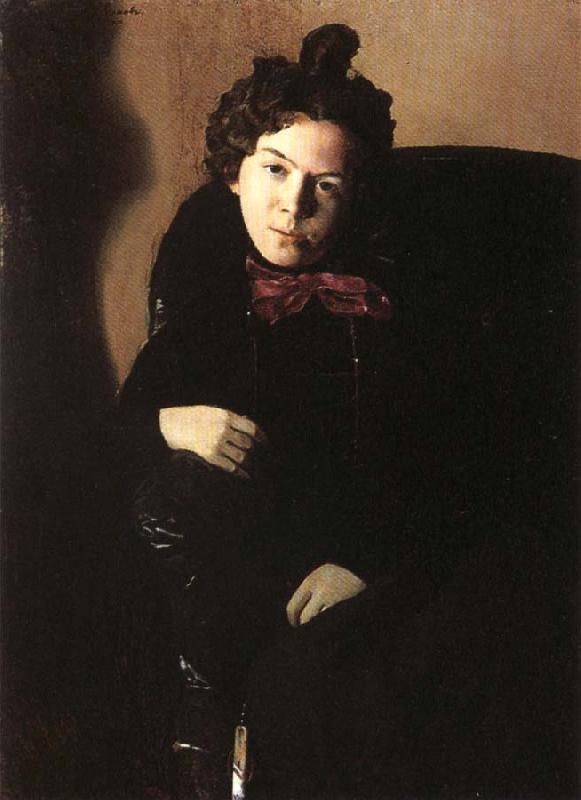Konstantin Somov Portrait of the artist anna ostroumova oil painting image